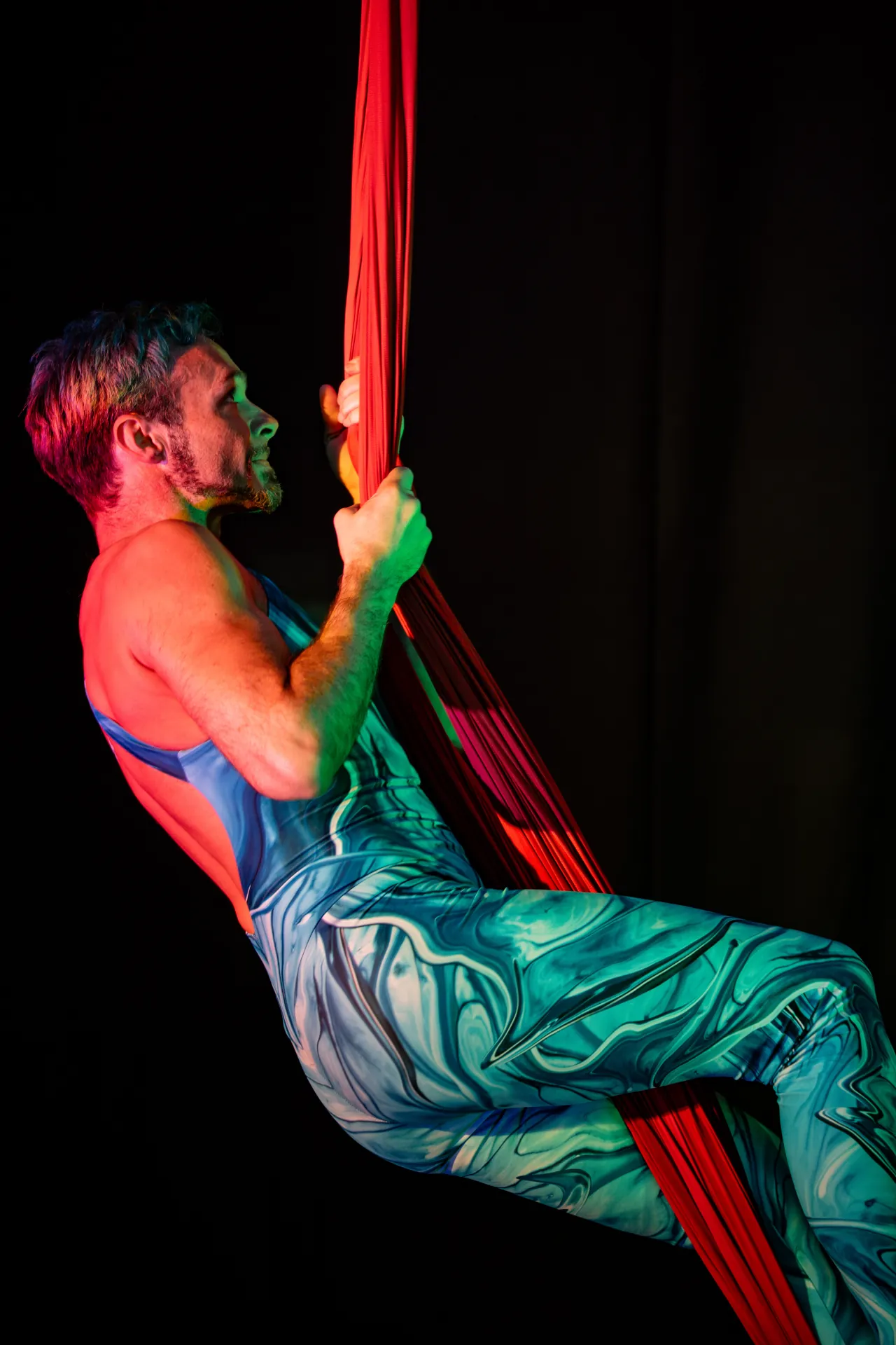 live aerial performance art show