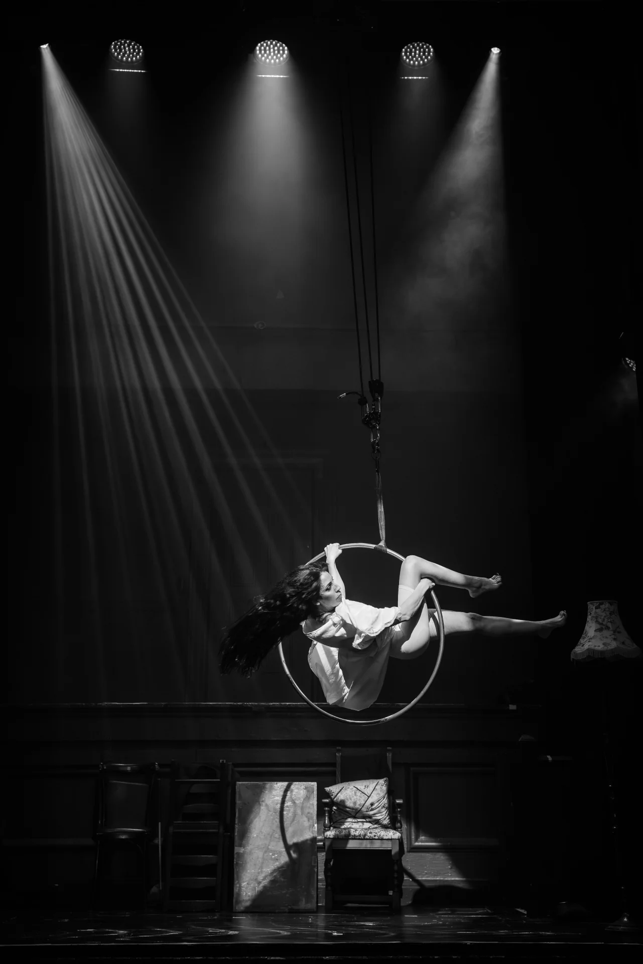 aerial performance, theatre performing art, play, aerial circus act, live performance, acting