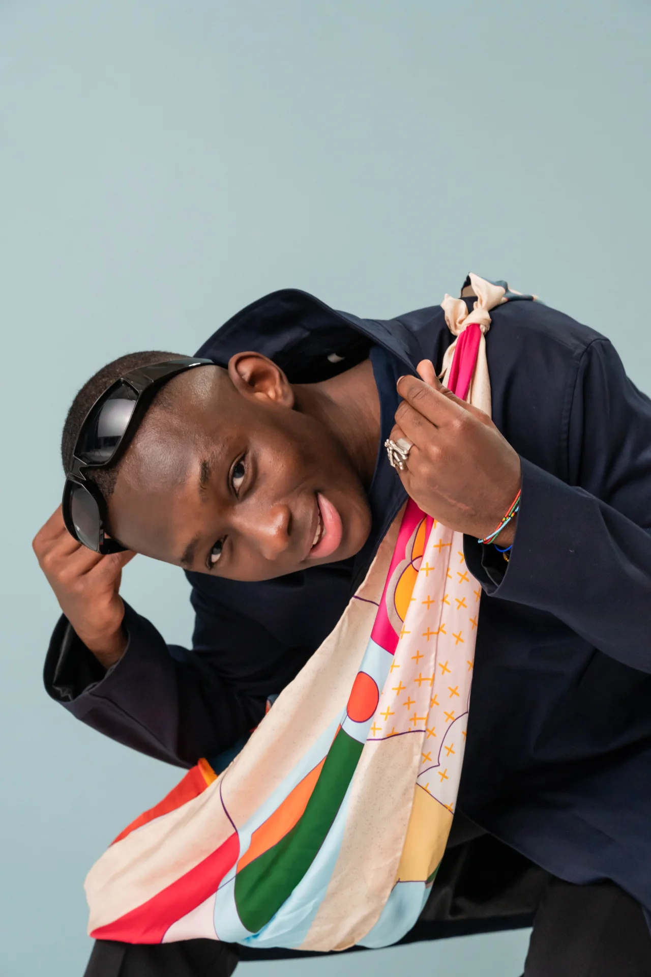 lifestyle, fun and lively, brand, design, fashion, artpiece, silk scarves, portrait