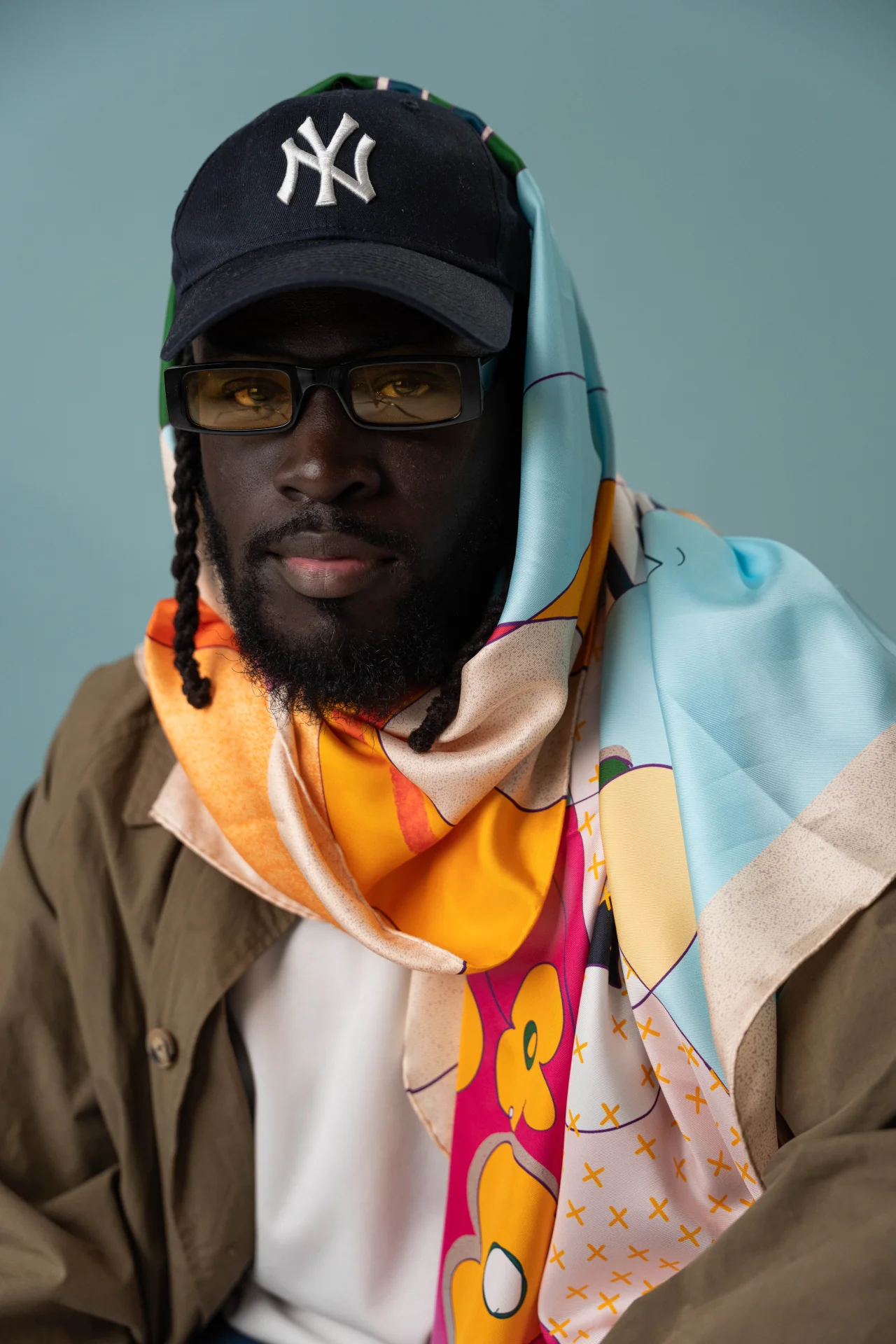 lifestyle, fun and lively, brand, design, fashion, artpiece, silk scarves, portrait