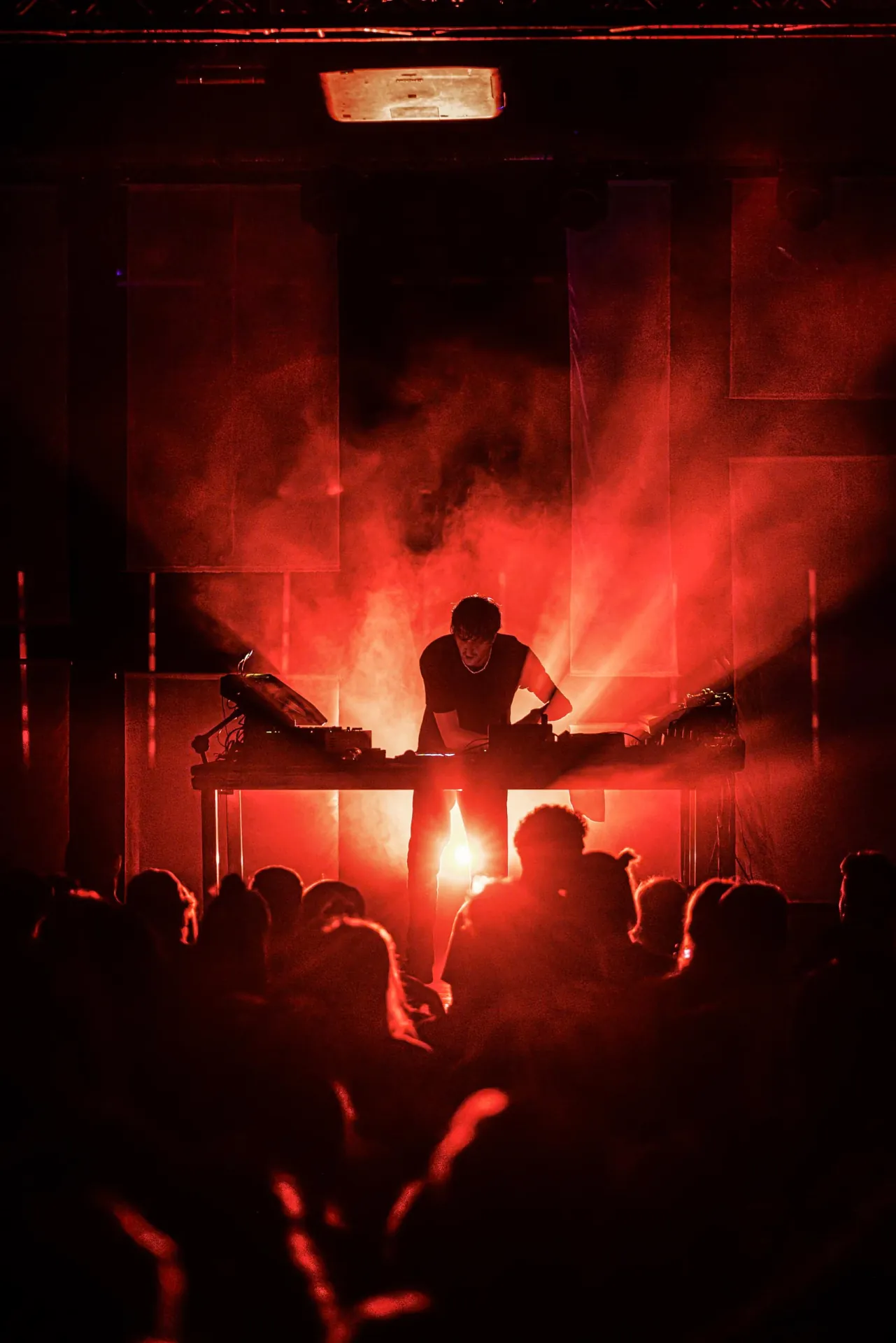 Musicians photography featuring immersive visuals, pulsating energy, and audience interaction at a concert.